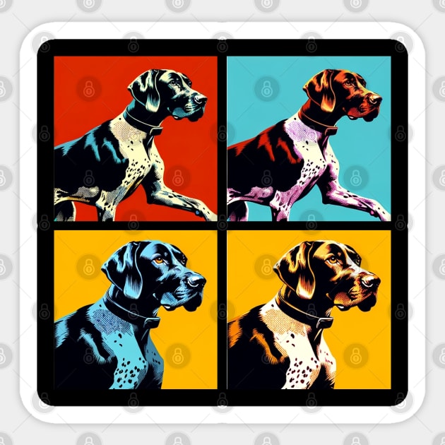 German Shorthaired Pointer Pop Art - Dog Lover Gifts Sticker by PawPopArt